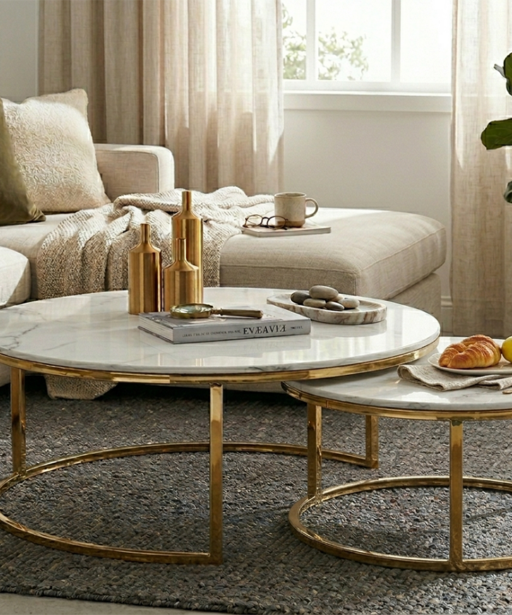 John Lewis - Gilded Nesting Coffee Table