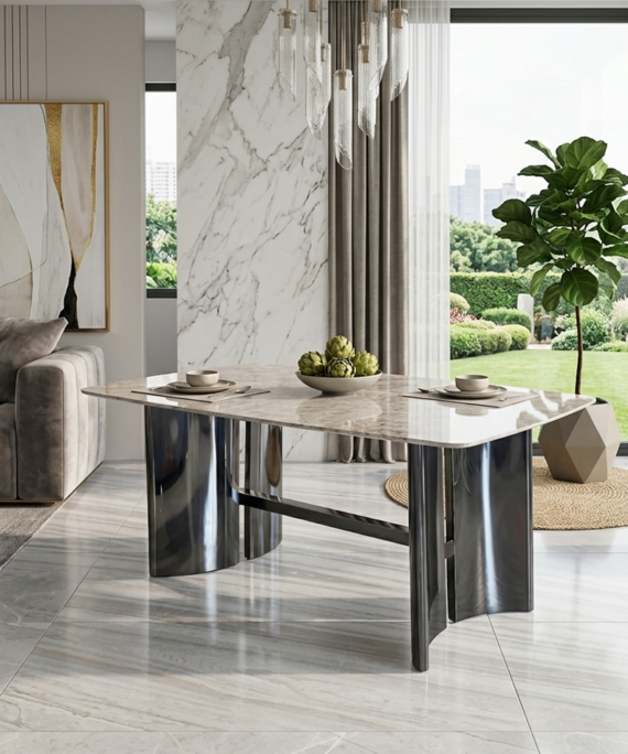John Lewis - Apex Marble Dining Table