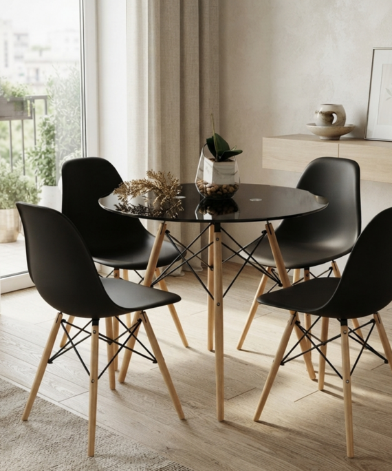 John Lewis - Tulip 4-Seater Round Dining Set